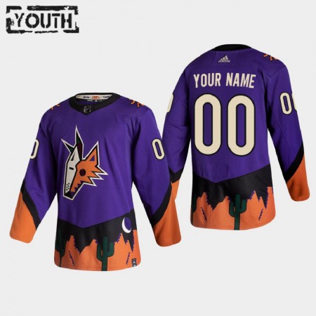 Barn Ishockey Arizona Coyotes tröja med eget tryck 2020-21 Reverse Retro Authentic
